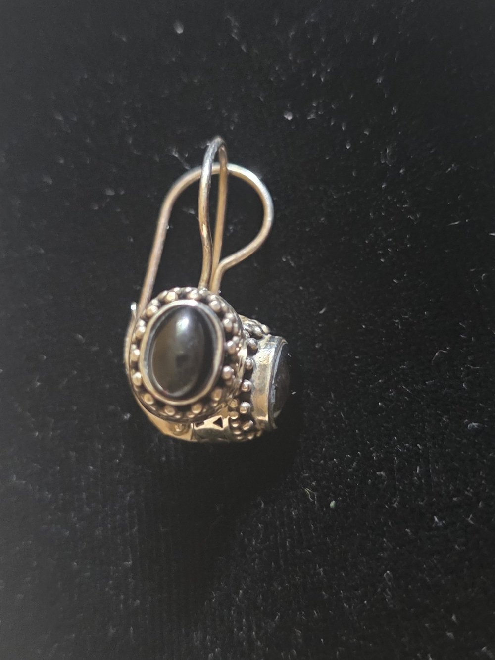 Sterling Silver Black Onyx Dangle Earrings